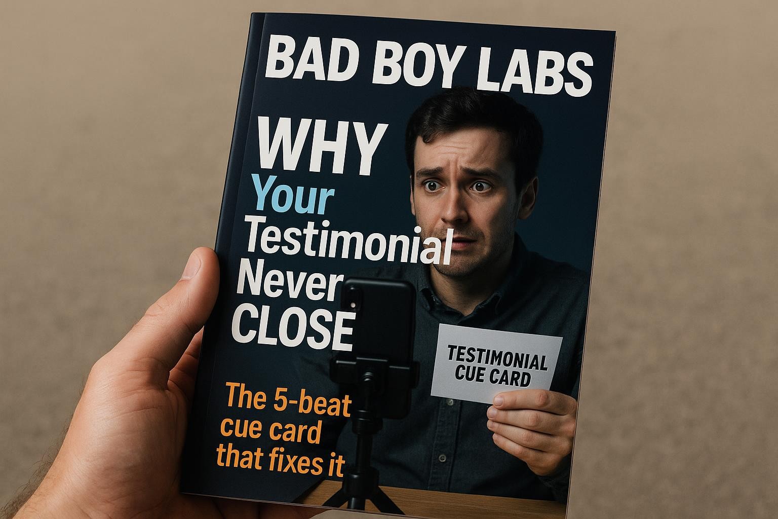How to Get a Client Testimonial That Actually Sells (the 5-Beat Cue Card)