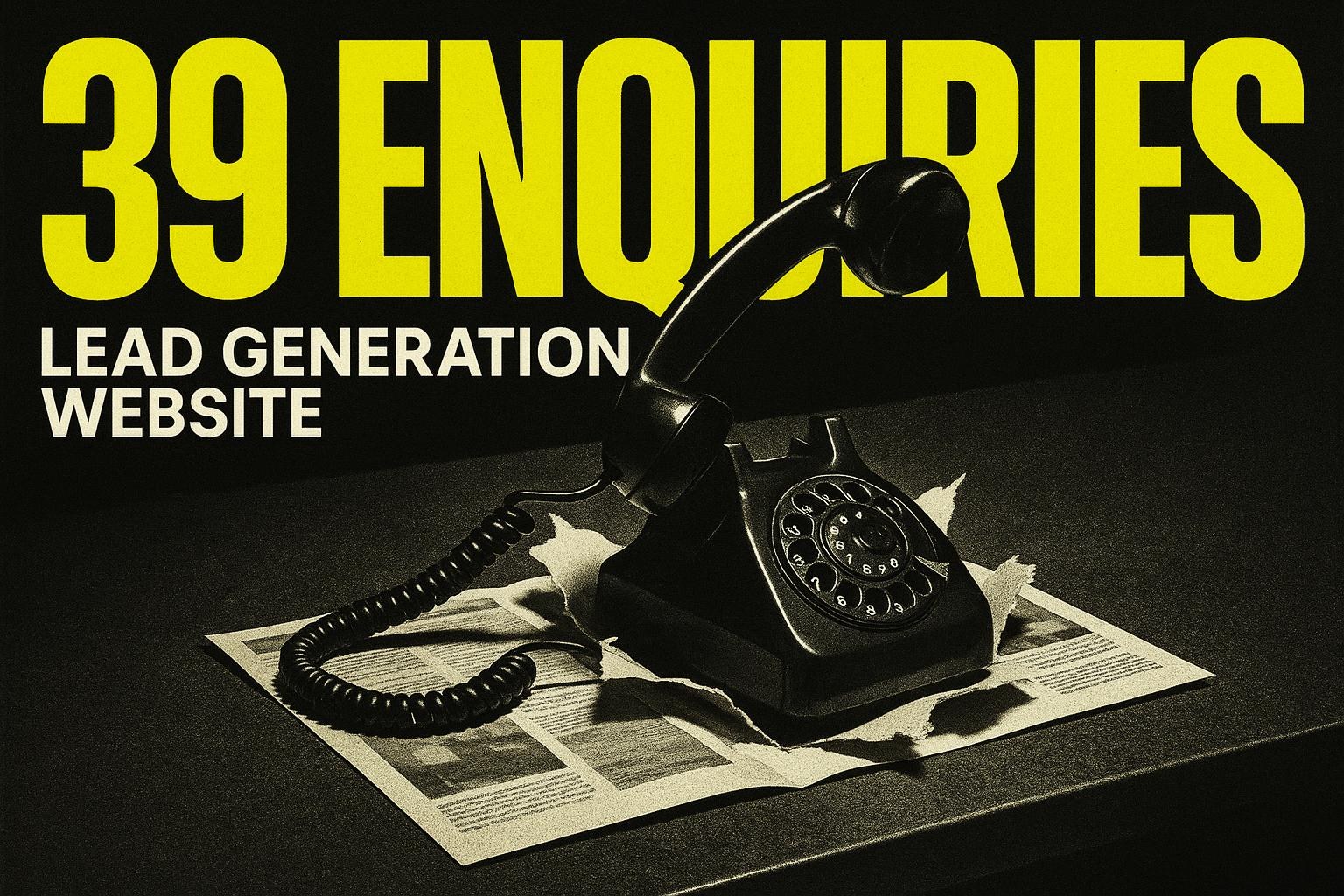 A lead generation website is not a brochure: the five parts