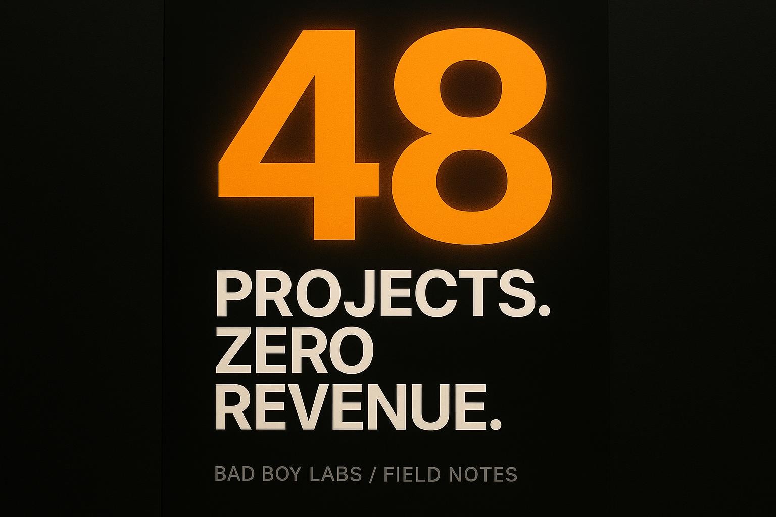 48 Projects, 5 Rebuilds, Zero Revenue: What Six Months of &lsquo;Starting&rsquo; Taught Me