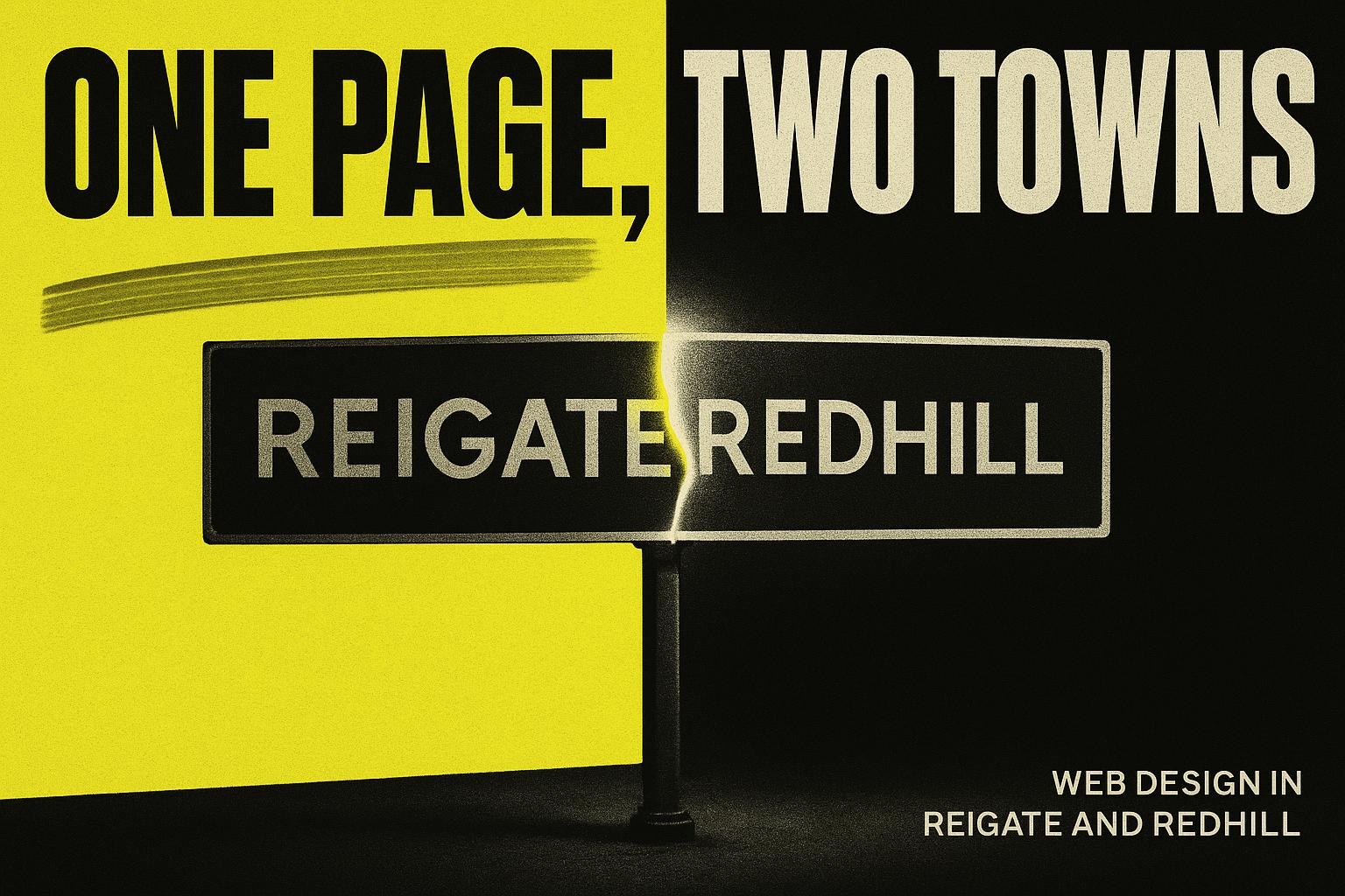 Web design in Reigate and Redhill: two towns, one page each